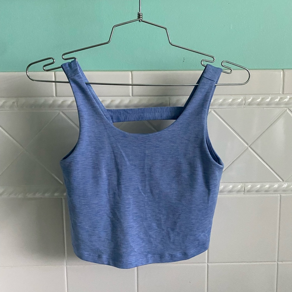 Blue Shelf Bra Sports Bra Crop Top